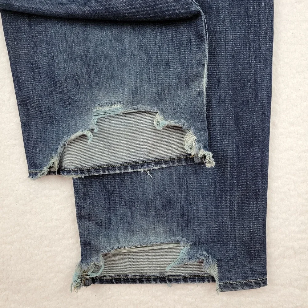 Thrashed Lucky Brand 363 Vintage Straight Candiani‎ 42 x 32 Cotton Blend READ***